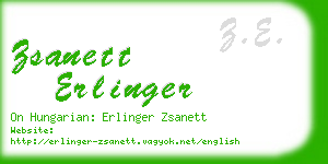 zsanett erlinger business card